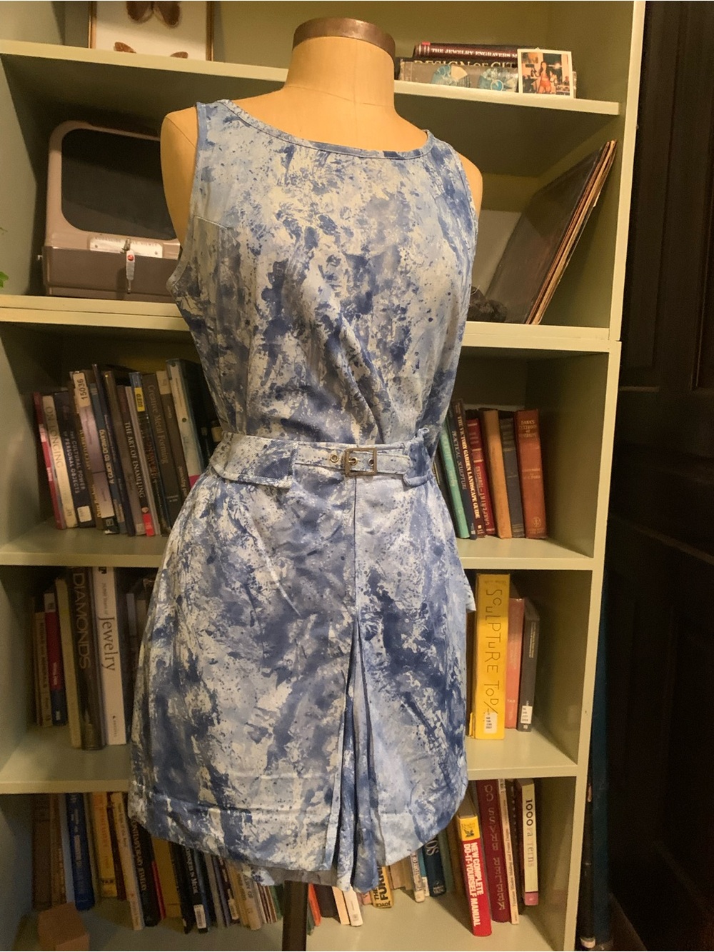 Vintage 70s poly two-piece skort set